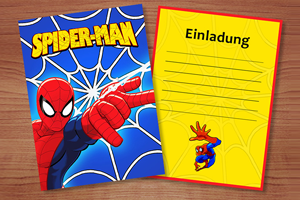 DIY Einladungen für Spiderman-Party
